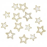 14 Etoiles Or et Cr�me � parsemer - Bois