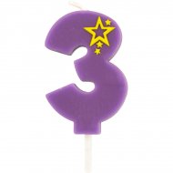 Petite Bougie Popstar Chiffre 3