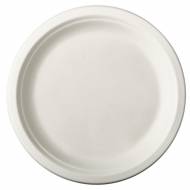 12 Assiettes en Canne � Sucre - Blanc