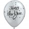 Lot de 25 Ballons Happy New Year Noirs et Argent�s images:#0