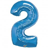 Ballon G�ant Chiffre 2 Bleu