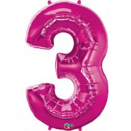 Ballon G�ant Chiffre 3 Rose