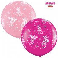 2 Ballons G�ants Minnie Rose (86 cm)