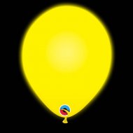 5 Ballons Jaunes Lumineux LED
