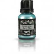 Peinture comestible Bleu Clair M�tallis� (25 ml)