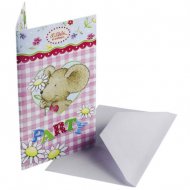 6 Invitations Lillebi Flowers
