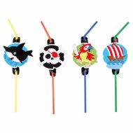 8 Pailles Petit Pirate et ses amis