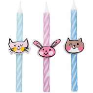 3 Bougies Chat/Chien/Lapin