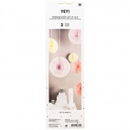 3 Eventails El�gance - Pastels Sorbet