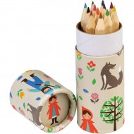 12 Crayons de Couleurs Petit Chaperon Rouge (8,5 cm)