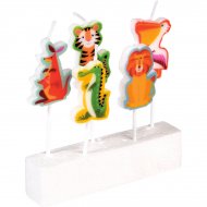 5 Mini Bougies Animaux Colorama (3,5 cm)