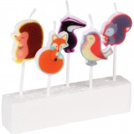 5 Mini Bougies Renard Rusty (3 cm)