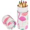 12 crayons de Couleur Flamant Rose (8,5 cm) images:#0
