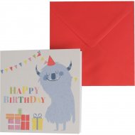 Carte d'Anniversaire Monstre Rigolo