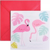 Carte de Voeux Flamant Rose Party