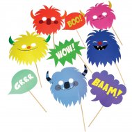 9 Photo Booth Monstres Rigolo