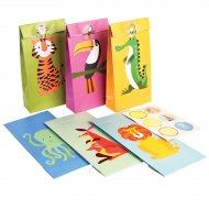 6 Pochettes Cadeaux Animaux Colorama