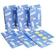 6 Pochettes Cadeaux Licorne Joyeuse