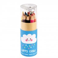 12 Crayons de Couleurs + Taille Crayon Petit Nuage