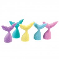 5 Gommes Queue de Sir�ne Rainbow Pastels