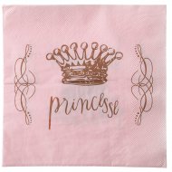 20 Serviettes Princesse Rose