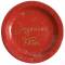 10 Assiettes Joyeuses F�tes Rouge et Or images:#0