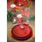 10 Assiettes Joyeuses F�tes Rouge et Or images:#2