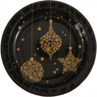 10 Assiettes No�l Chic Noir
