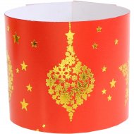 6 Ronds de Serviettes No�l Chic Rouge