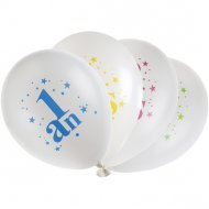 8 Ballons 1 an Multicolore