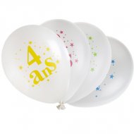 8 Ballons 4 ans Multicolore