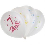 8 Ballons 7 ans Multicolore