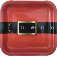 10 Assiettes Ceinture P�re No�l