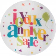 6 Sets de Table Joyeux Anniversaire Multicolore (34 cm)