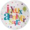 6 Sets de Table Joyeux Anniversaire Multicolore (34 cm) images:#0