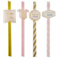 8 Pailles Mademoiselle Baby Rose