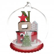Bulle de No�l (9 cm) - Bois/Verre