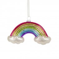 Suspension Arc-en-ciel et Nuages (13,5 cm) - Verre