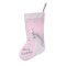 Botte de No�l Licorne Rose (49 cm) - Feutrine/Polaire images:#0