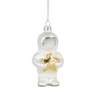 Suspension Astronaute Etoile Or (8,5 cm) - Verre