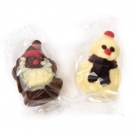 1 Bonhomme de Neige et 1 P�re No�l en Chocolat
