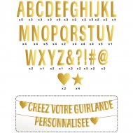 Guirlande de Lettres Or � Personnaliser (8 m)