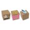 6 Mini Boites Cubes (5,5 cm) � d�corer - Carton Kraft images:#0