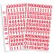 204 Stickers Chiffres Glitter Rouge images:#0