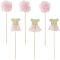 12 Pics Tulle Rose Love Pink (14 cm) images:#1