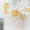 30 Ballons Or, Argent, Blanc lam�s et rubans images:#0