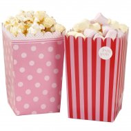 8 Boites Popcorn F�te Foraine Rose