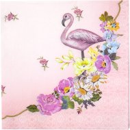 20 Petites Serviettes Flamant Rose Romance