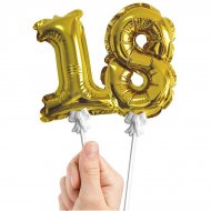 12 Mini Ballons chiffre OR (13 cm)