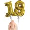 12 Mini Ballons chiffre OR (13 cm) images:#0